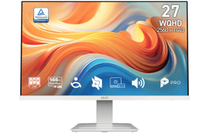 Product image: MSI PRO MP273QW E14 Monitor / 27" (68.8 cm) / 144Hz / 4ms (GTG) / IPS / white