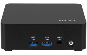 Slika izdelka: Mini namizni računalnik MSI Cubi NUC AI 1UMG-073BEU Core Ultra 7 / 16GB / 1TB SSD / Wi-Fi 6E + BT / 2x2.5Gbps / Windows 11 Home (črn)