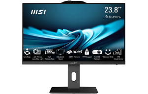 Product image: All-in-One Computer MSI PRO AP242P 14M Core i3 / 8 GB RAM / 512 GB SSD / 23.8" FHD / Windows 11 Pro (Black)