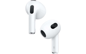 Slika izdelka: Slušalke Apple AirPods 3.gen brezžične / Lightning polnilni etui (bele)