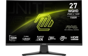 Slika izdelka: Zaslon MSI MAG 275CQF E18 / 27" / WQHD / Rapid VA / 180Hz / 0.5ms (GtG) / ukrivljen / črn