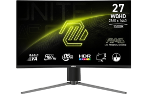 Slika izdelka: Zaslon MSI MAG-27CQ6PF / 27" / WQHD / 180Hz / 0.5ms (GtG) / ukrivljen / črn - nastavljiv po višini