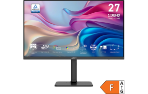 Slika izdelka: Zaslon MSI Modern MD272UPHG / 27" / UHD / IPS / 60Hz / 4ms (GtG) / KVM / črn - nastavljiv po višini - PD 98W