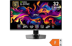 Slika izdelka: Zaslon MSI MPG 321URX QD-OLED 31.5" / UHD / 240Hz / 0,03ms (GTG) / črn – nastavljiv po višini - PD 90W