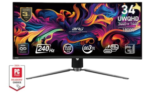 Slika izdelka: Zaslon MSI MPG 341CQPX QD-OLED 34.18" / UWQHD / 240Hz / 0,03ms (GTG) / Ukrivljen (črn)